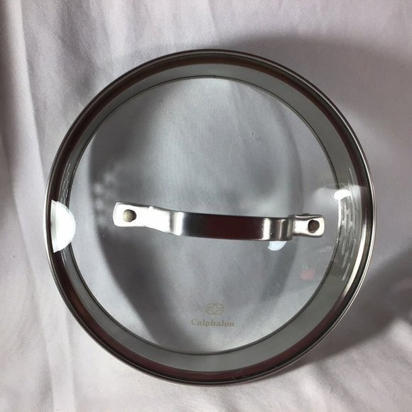 CALPHALON 7 1/4” Glass Stainless Steel 1084118 Replacement Strainer Metal Lid - Picture 6 of 8